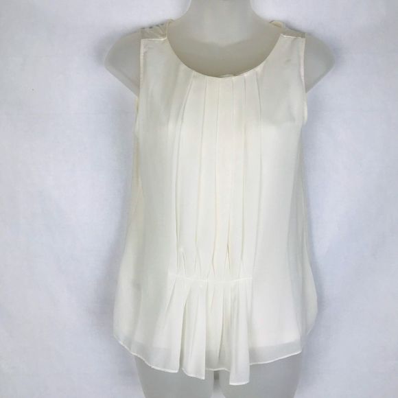 LOFT Tops - Ann Taylor Loft Petites Sleeveless Pleated Front T